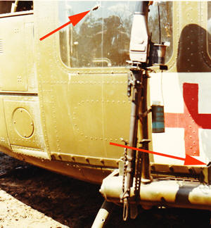 Combat damage to Medevac 2.